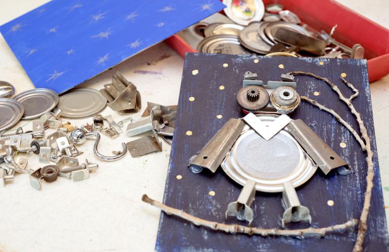Craft using repurposed materials