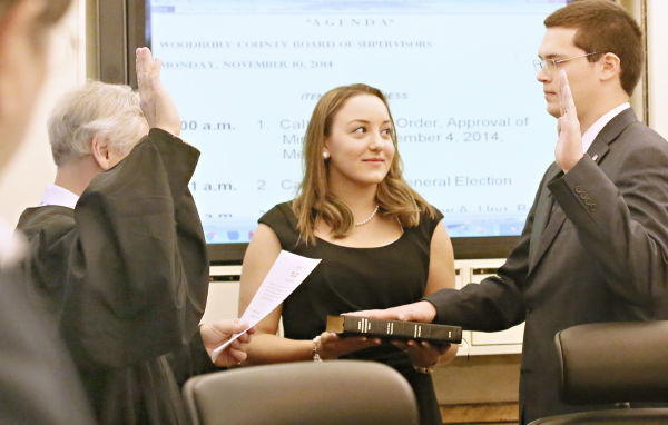 Matthew Ung is sworn in