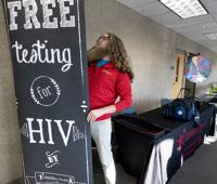 Siouxland Community Health HIV education booth