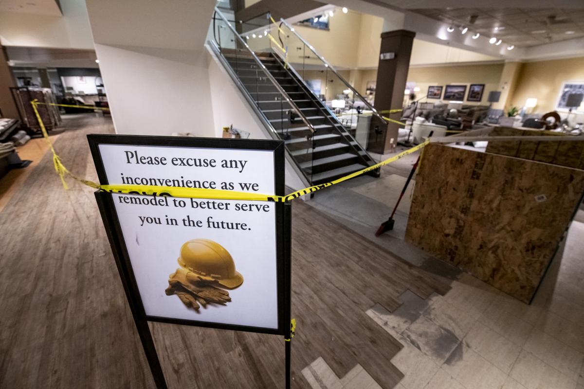 Escalator replaced with stairs