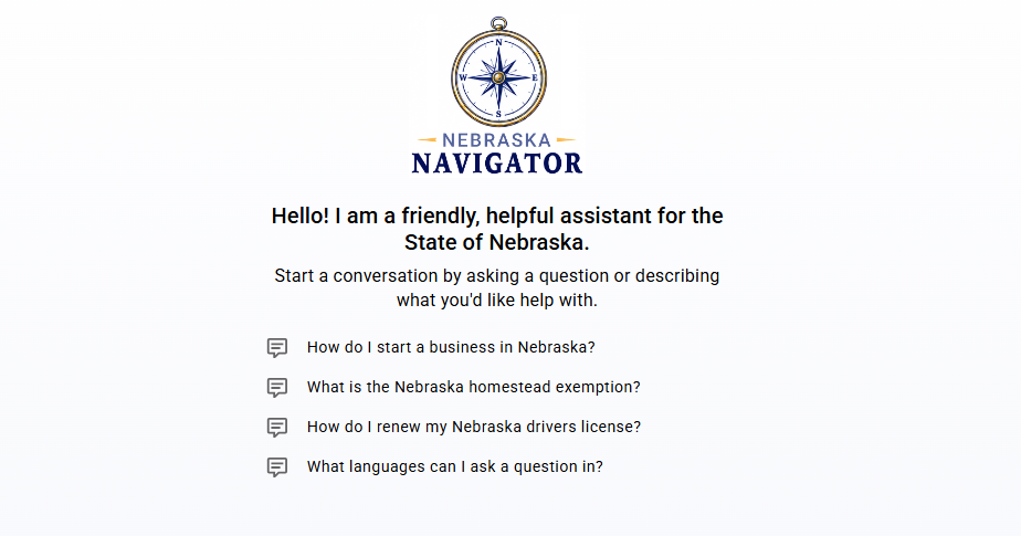 State rolls out Nebraska Navigator AI chatbot