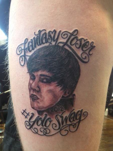 Matthew Berry on Twitter In honor of NationalTattooDay I present to you  the worst tattoo given to a loser of a fantasy football league  FantasyLife httpstcoTcg9CWZ6pZ  Twitter