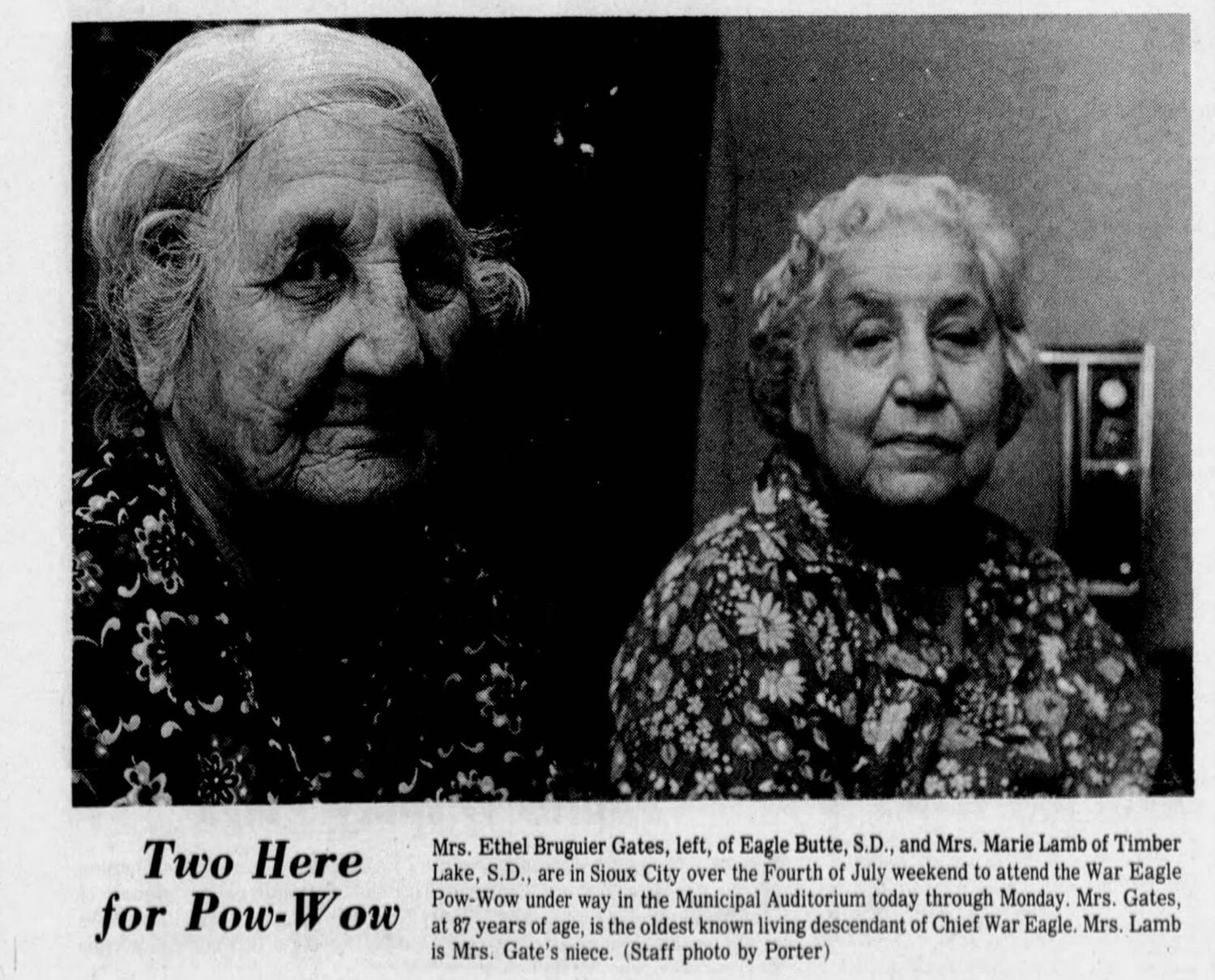 From the Journal archives | 1976: Great-granddaughter of War Eagle visits