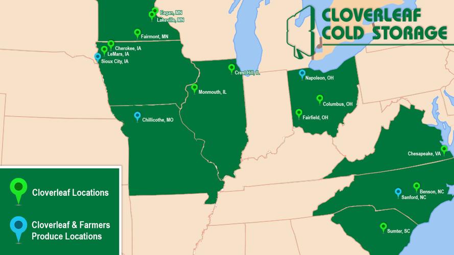 cloverleaf cold storage map