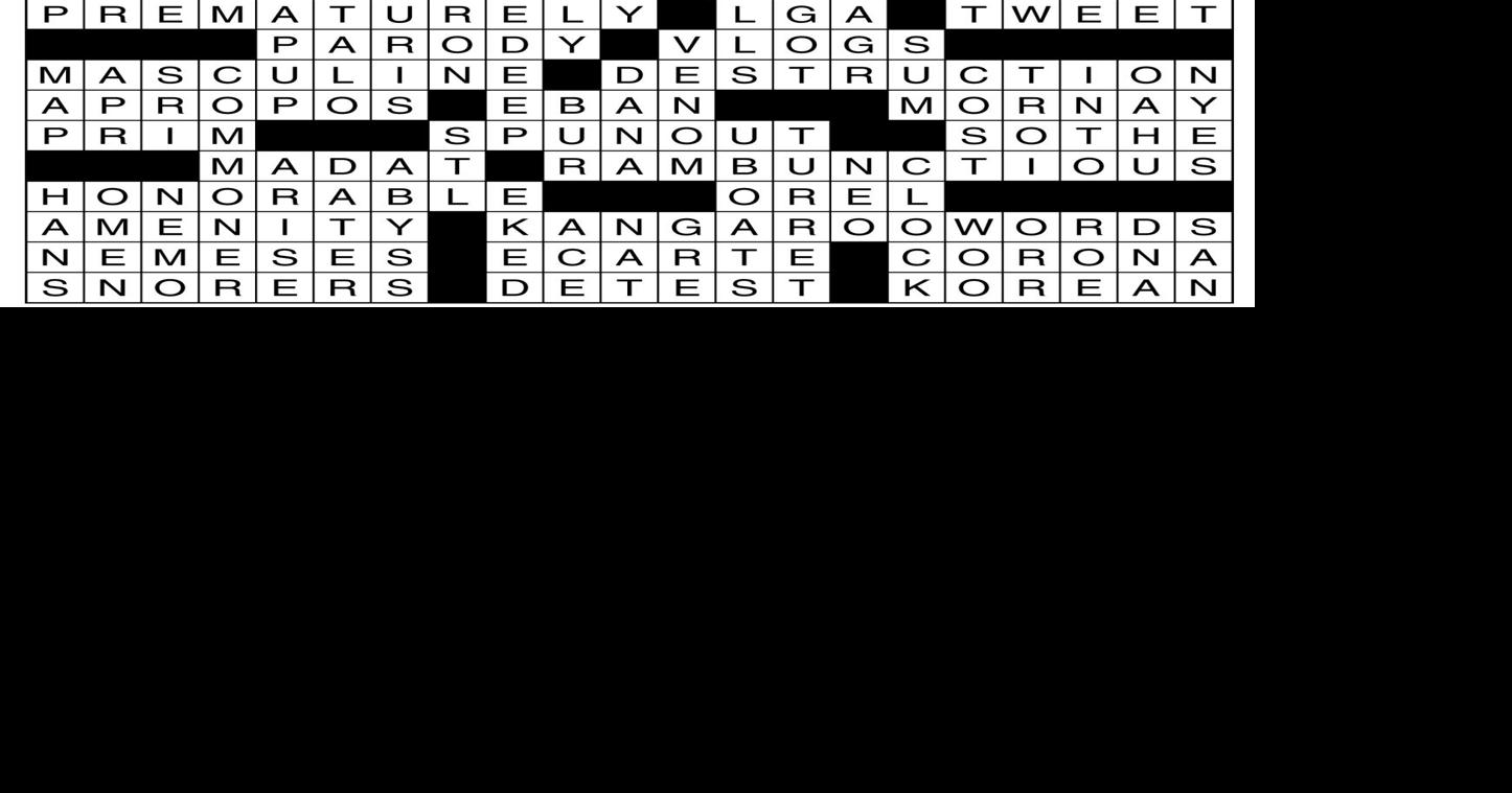Premier crossword puzzle answers