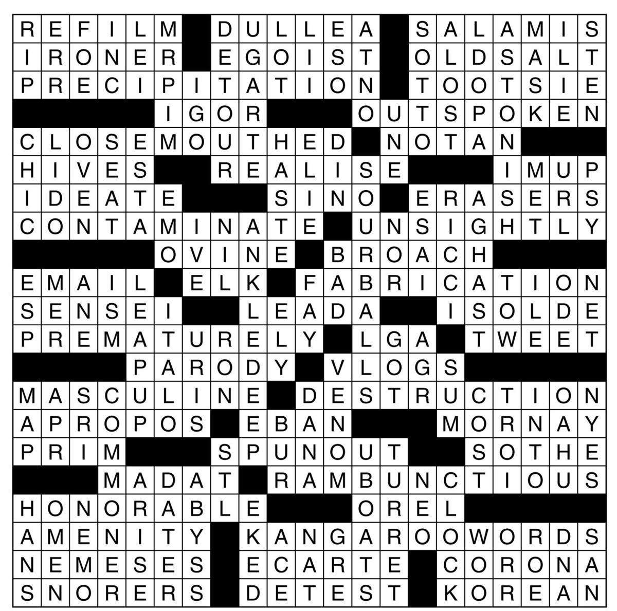 Premier crossword puzzle answers