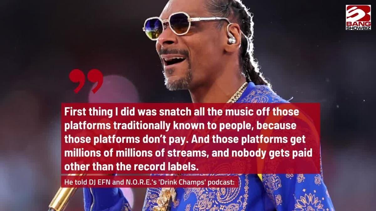 'Nobody gets paid': Snoop Dogg reveals why he has removed Death Row  catalogue from streaming platforms