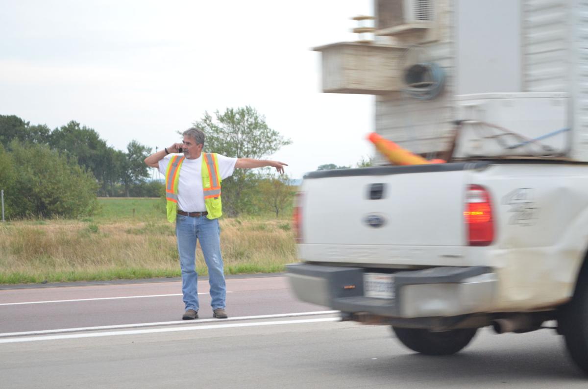 Two people hospitalized, I29 traffic diverted after accident