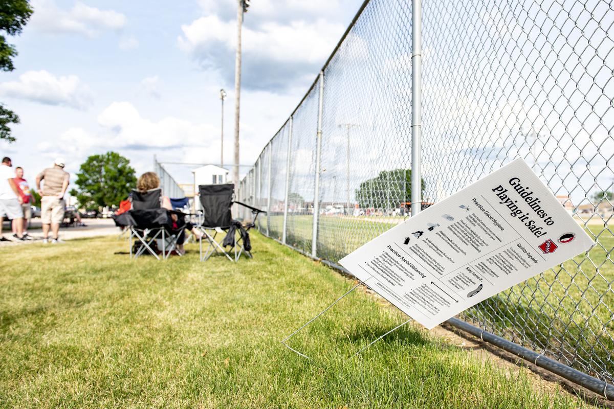 COVID-19 Spectators gather for baseball