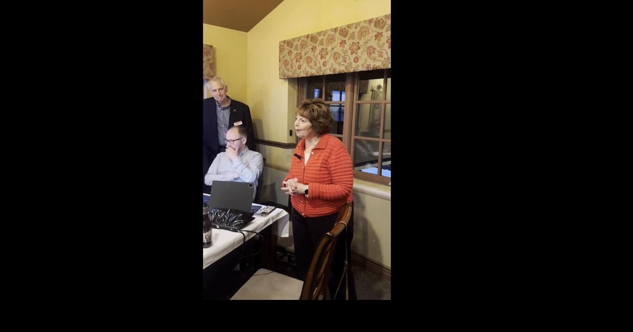 Brian Schmutzler and Linda Rogers speak after Indiana primary