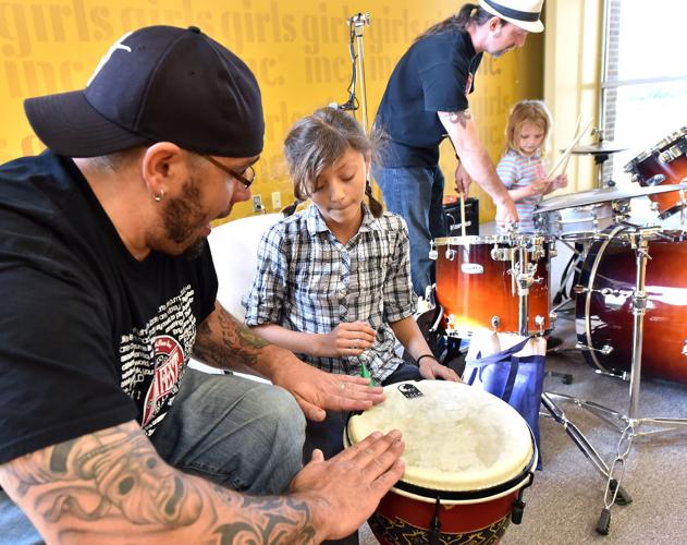 Progress: Girls Inc. drums