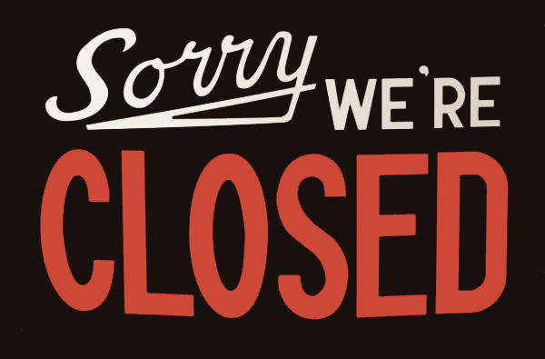 Closed sign