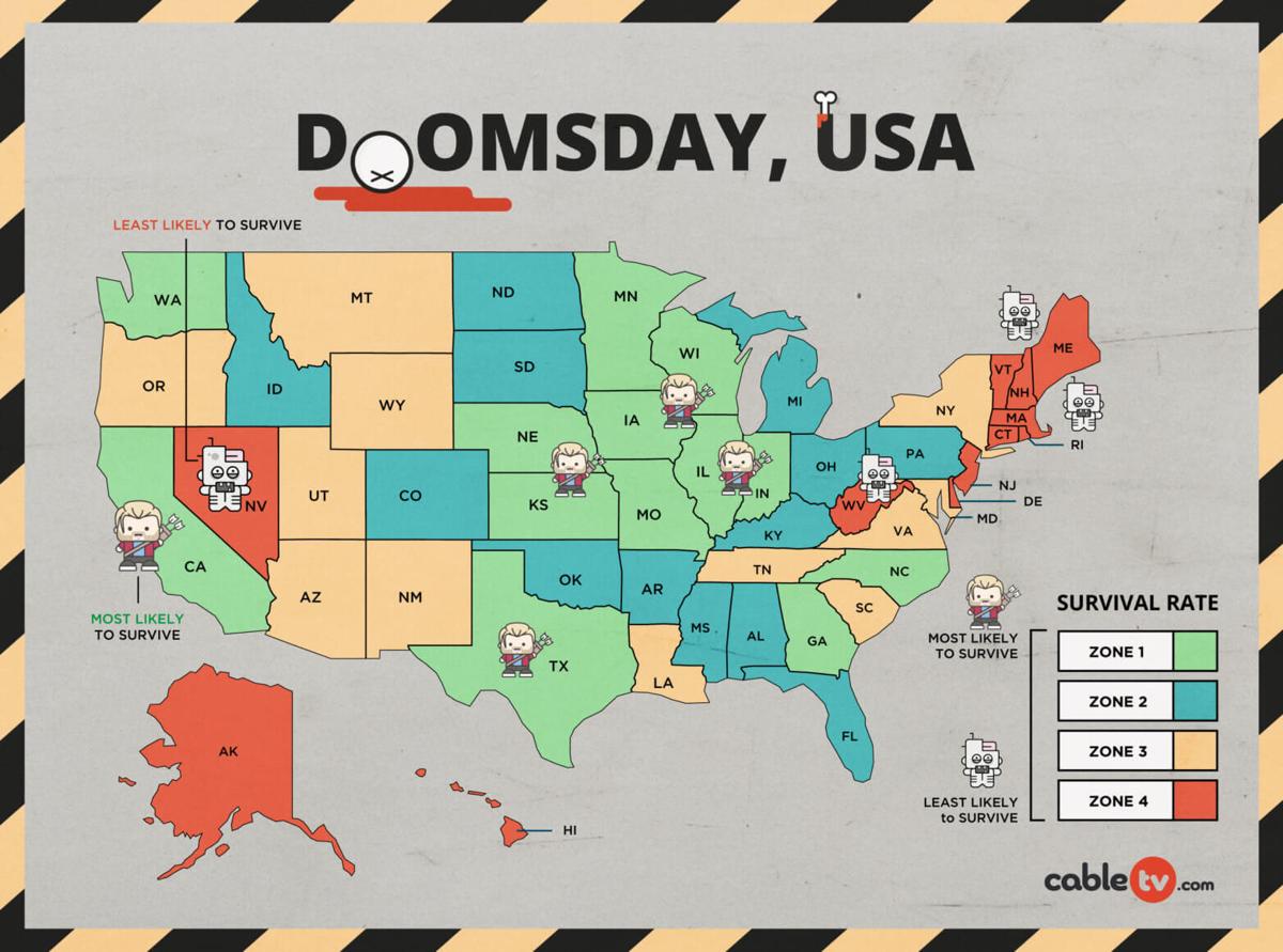 Iowa ranked second mostlikely state to survive zombie apocalypse