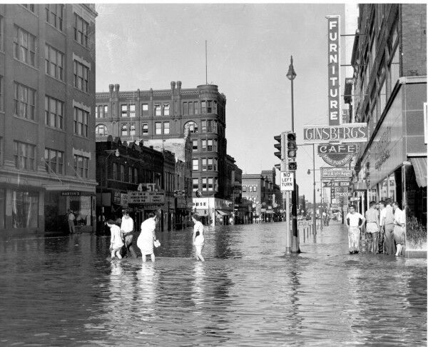 Floyd Flood 1953 downtown