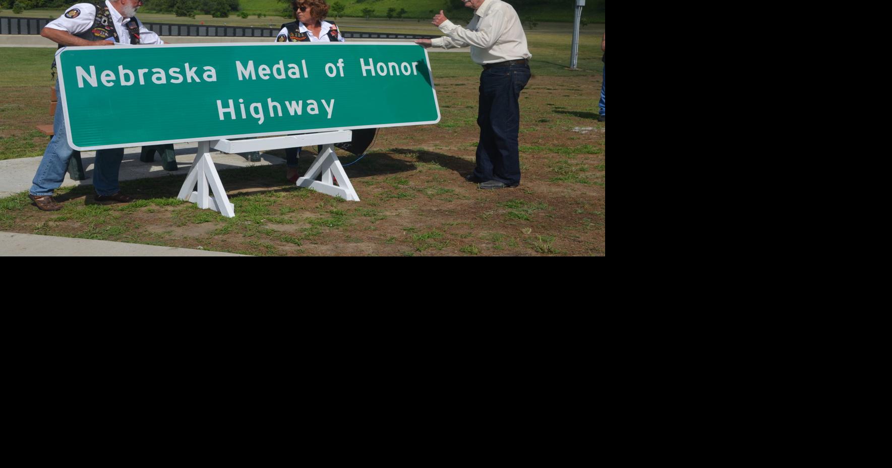 Nebraska Medal of Honor Highway sign unveiled in South Sioux City