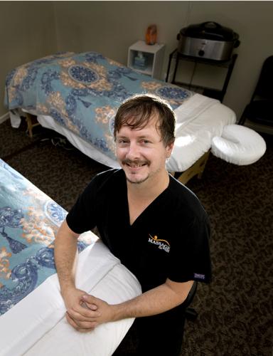 Musician and massage therapist Shawn Blomberg