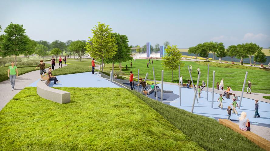 Missouri River riverfront redevelopment rendering