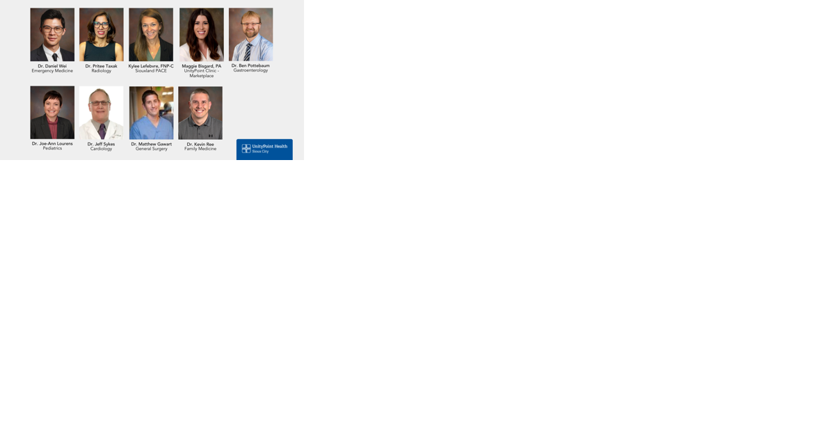 UnityPoint Health  Sioux City announces new providers