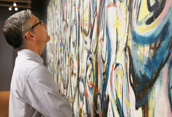 Progress: Jackson Pollock mural