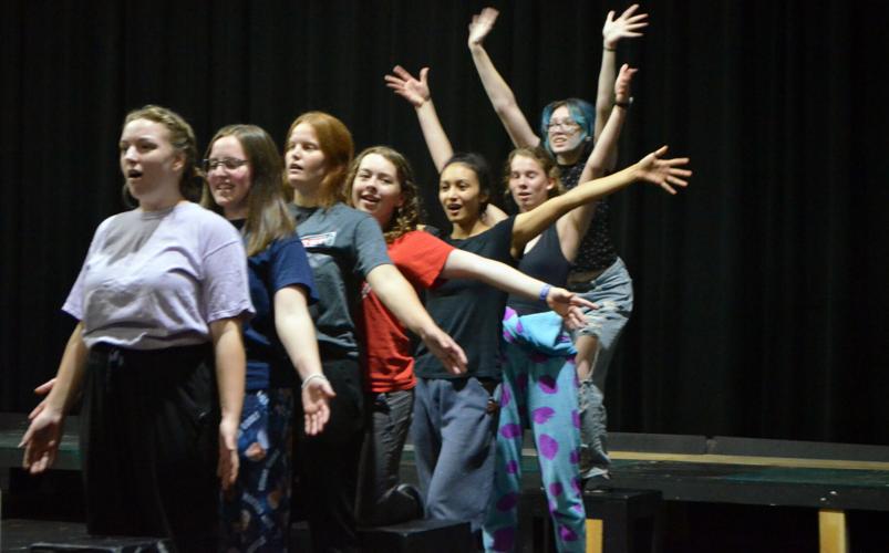 Northwestern College Theater Department - Matilda rehearsal - Hands waiving