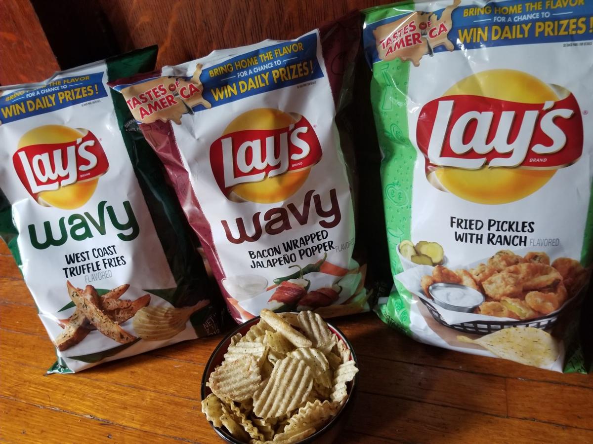 Weekender taste testers sample pickle, truffle and baconflavored Lay's