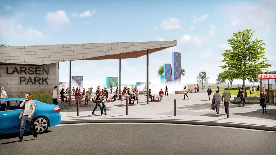 Missouri River riverfront redevelopment rendering