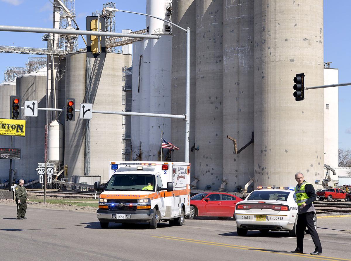 Grain bin explosion in Hinton injures two, scares residents, blocks