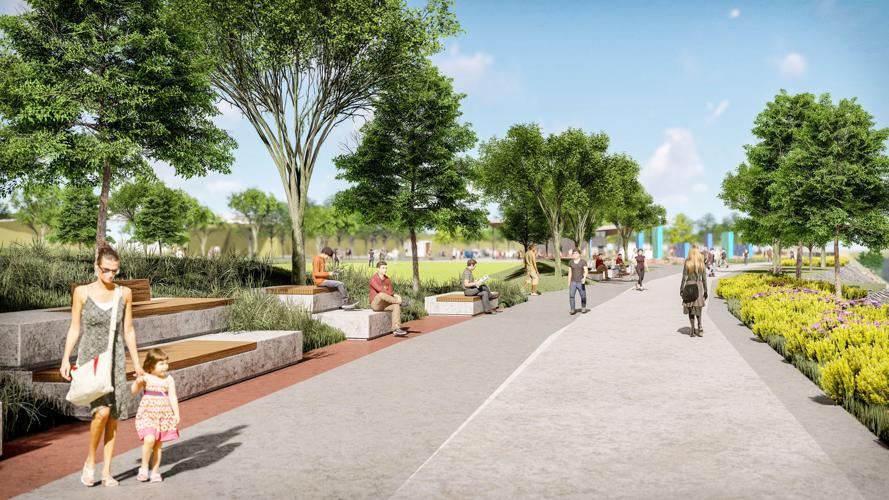 Missouri River riverfront redevelopment rendering