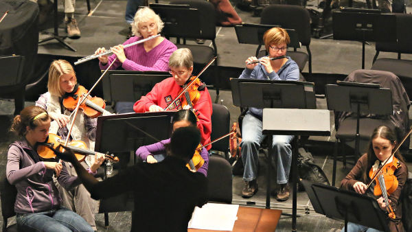 Sioux City Symphony Orchestra rehearsal
