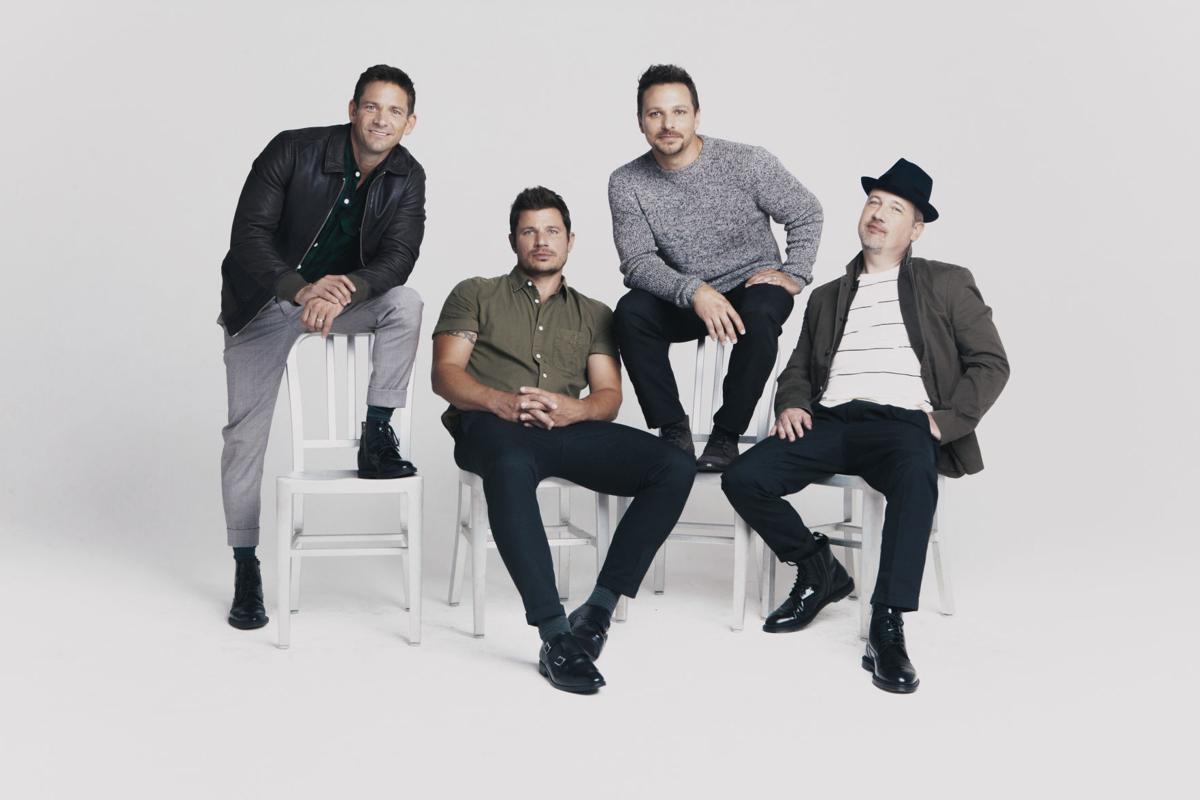 From left to right) Nick Lachey, Drew Lachey, Jeff Timmons, and
