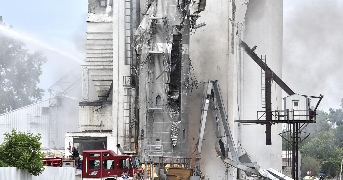 Grainery Exploding Man injured in grain elevator explosion dies