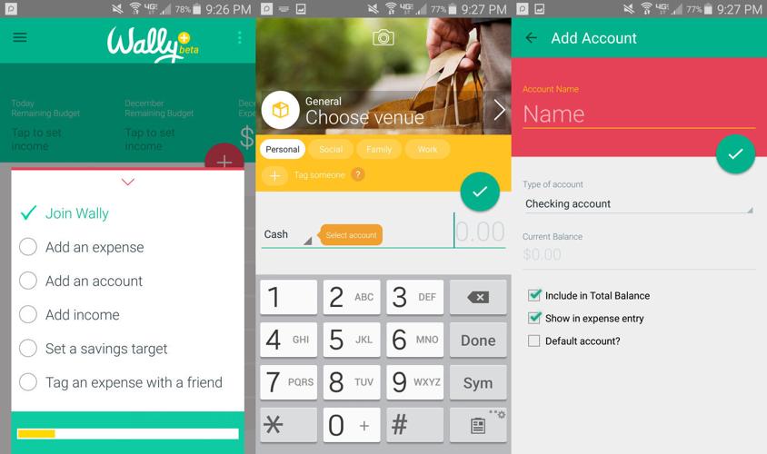 Manage money with Wally
