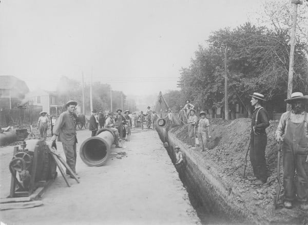 Sioux City water main construction