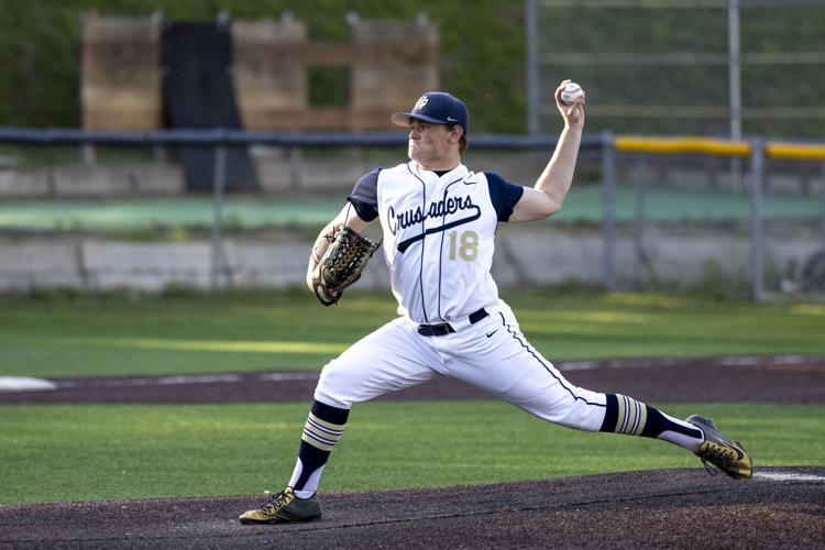 Vanderbilt player Matthew Polk competes during an NCAA baseball