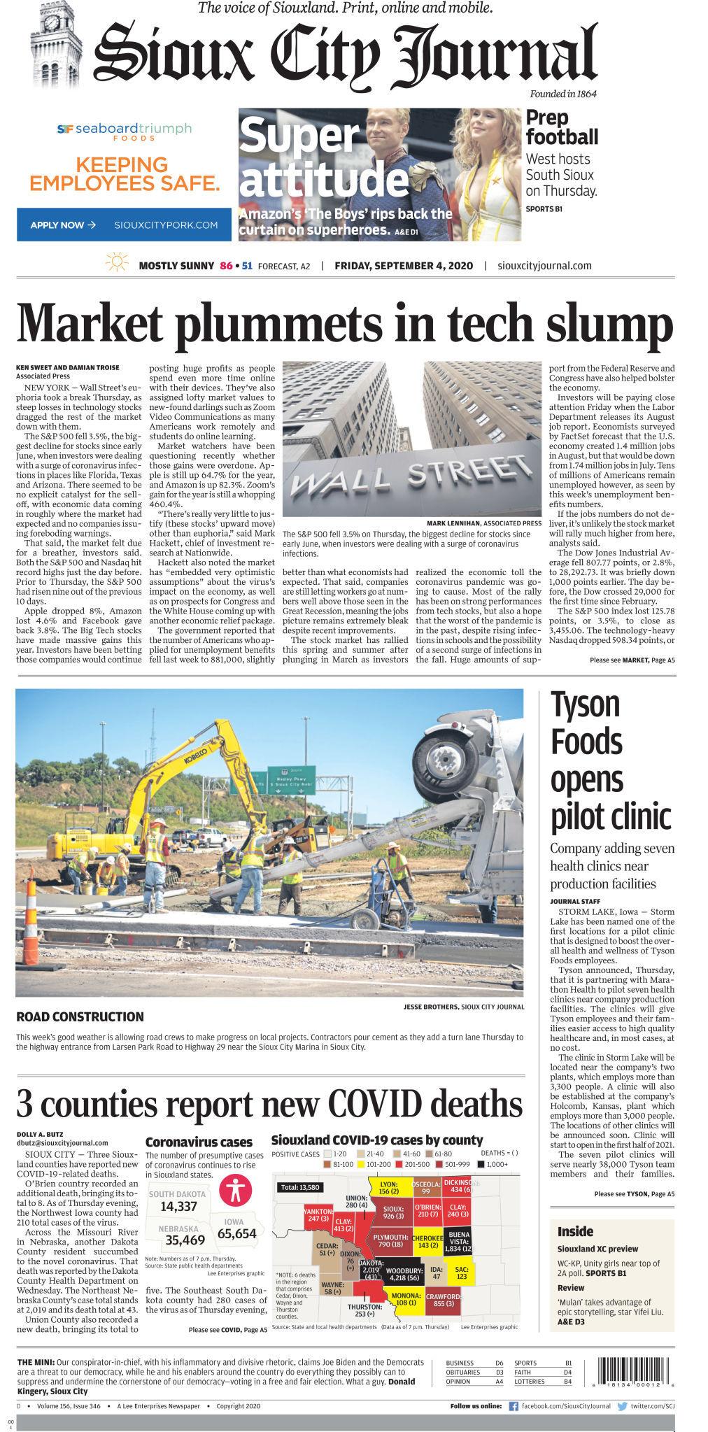 Month in review Every Sioux City Journal front page in September
