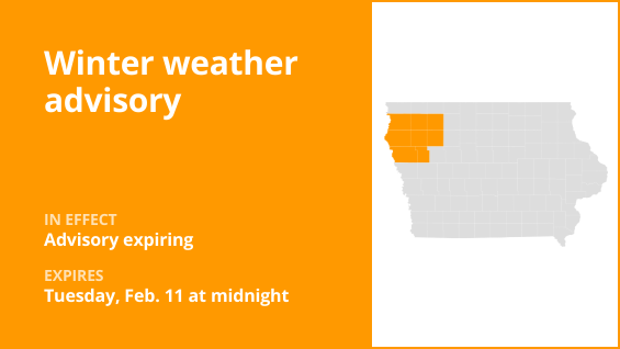 Update: Winter weather advisory issued for Iowa until Wednesday evening ...