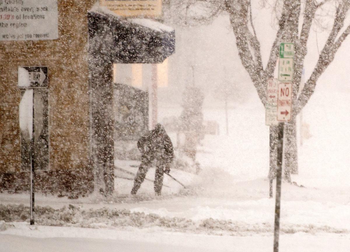 Winter weather blizzard