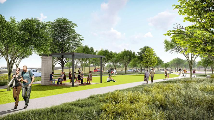 Missouri River riverfront redevelopment rendering