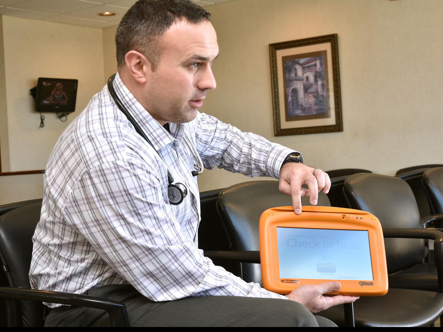 e tablet replaces paper forms at family
