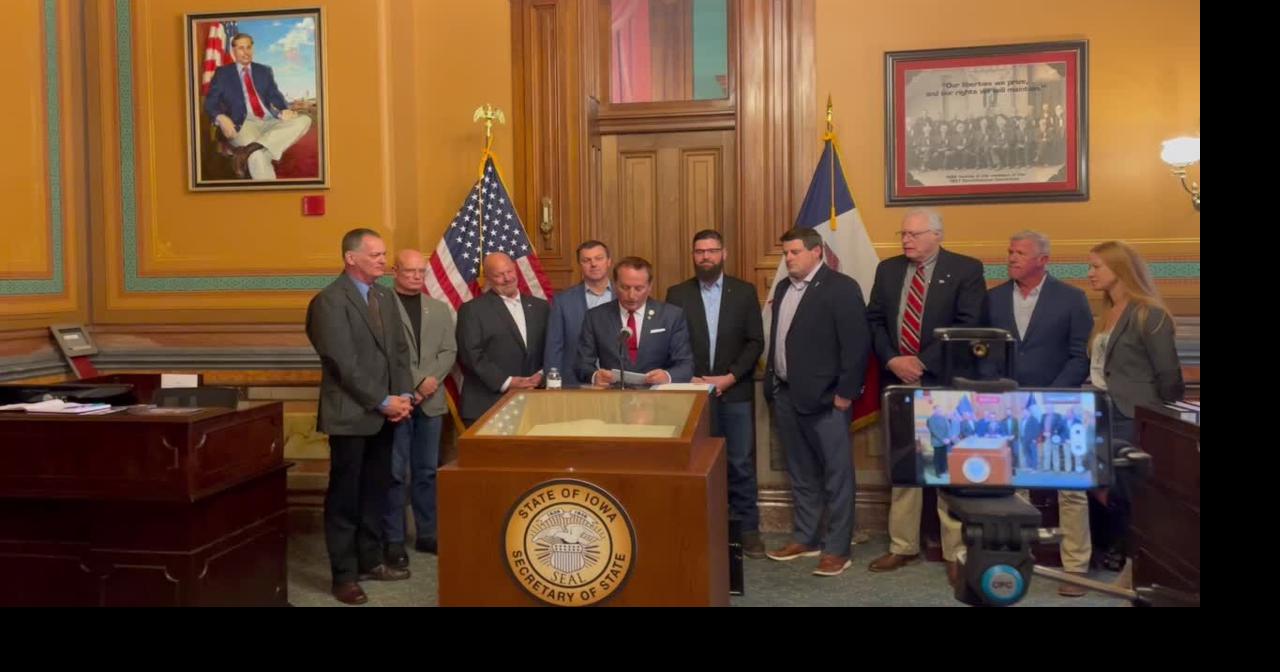 Iowa Secretary of State Paul Pate and gun rights advocates celebrated