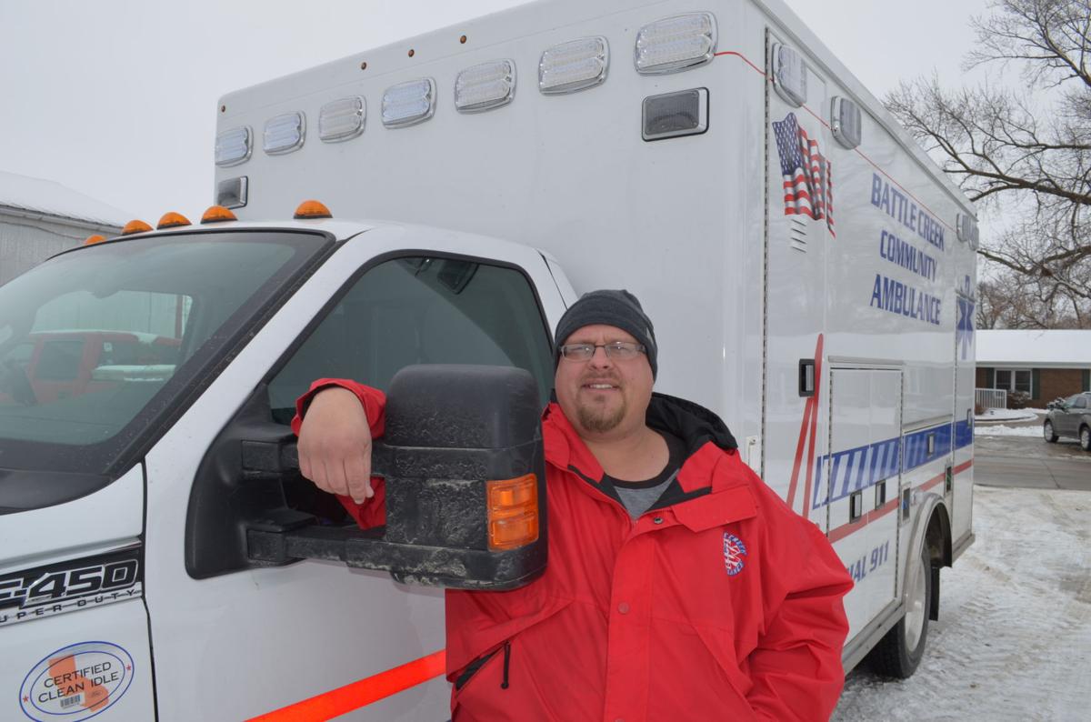 battle creek iowa ambulance driver