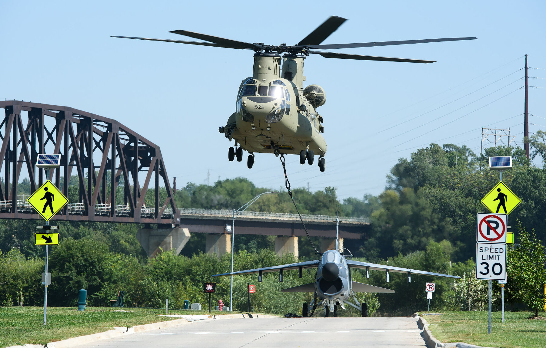 A-7D Corsair II lands at new home, Siouxland Freedom Park