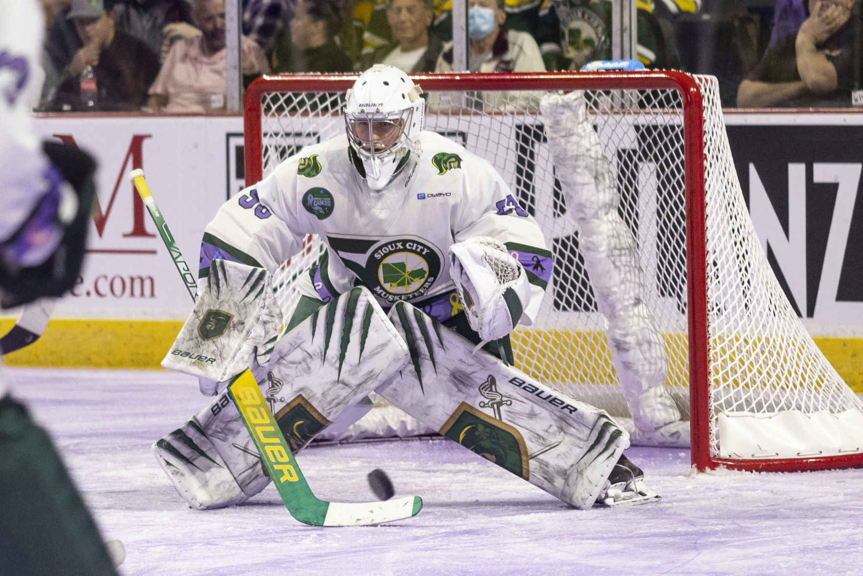 Sweden to Sioux City Musketeers goalie Axel Mangbo is a long way from home