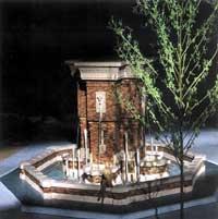 Roths donate fountain recalling stockyards heritage