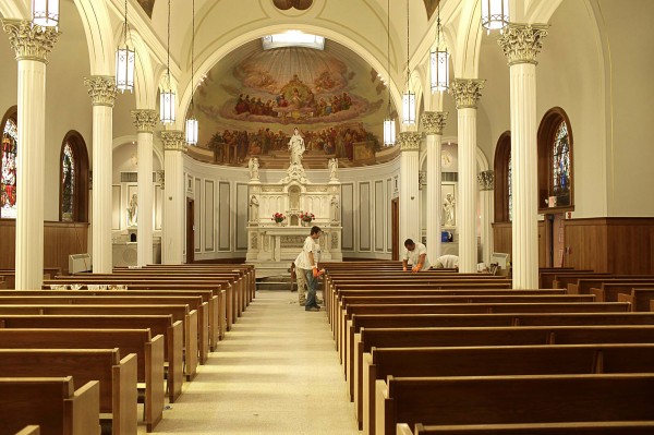Restoration of St. Joseph Catholic Church after its fire