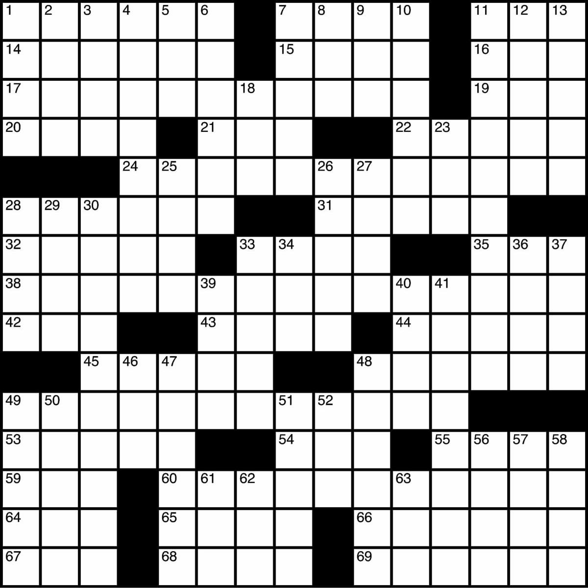 Crossword grid