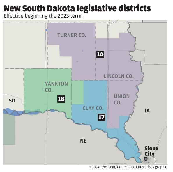 Map Of Southeast South Dakota Southeast South Dakota Redistricting Map | | Siouxcityjournal.com