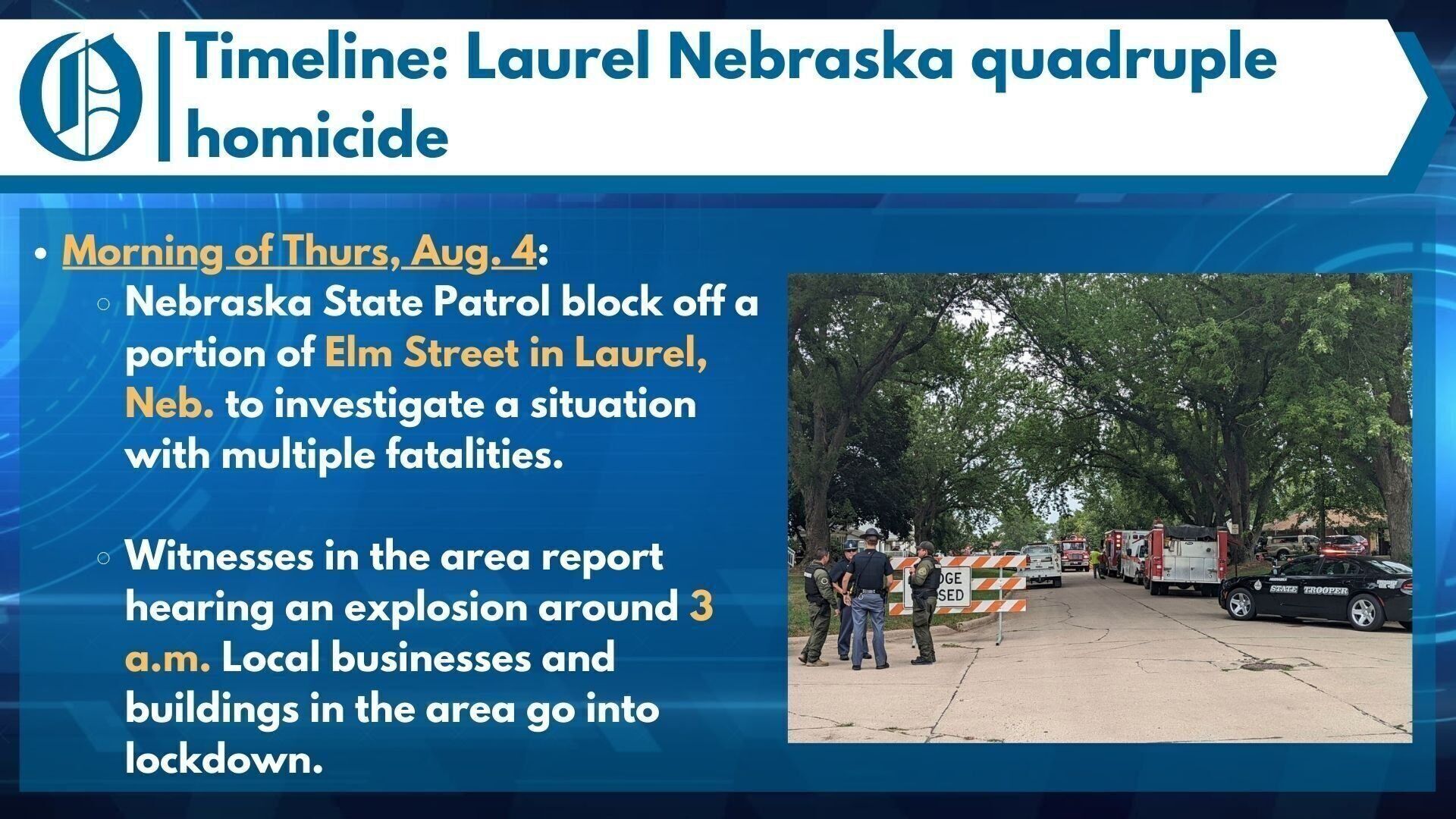 Timeline Laurel Nebraska quadruple homicide