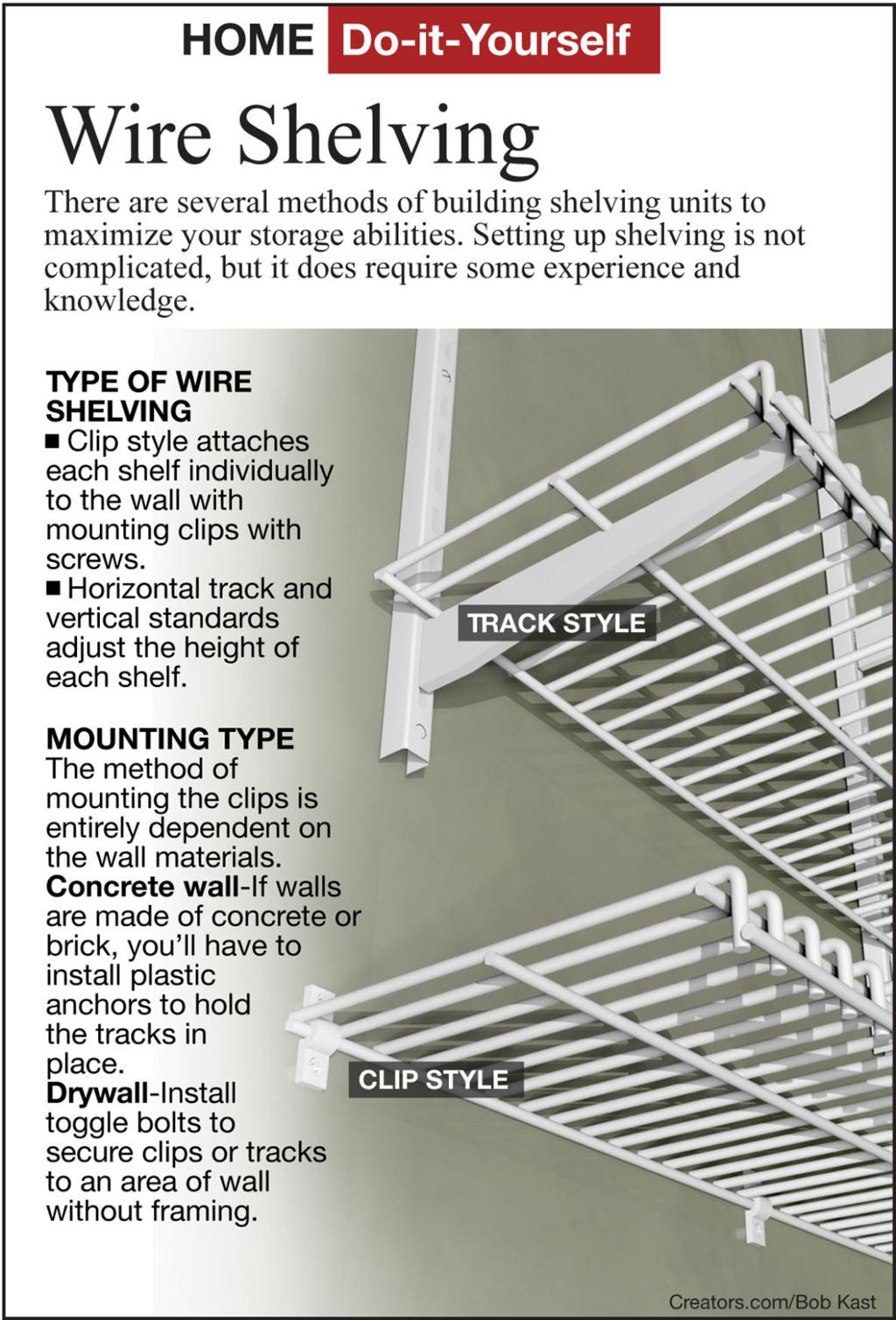 Increase Storage Space With Simple To Install Wire Shelving