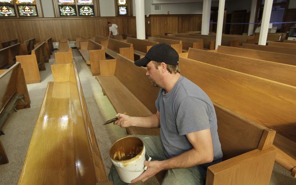 St. Joseph Catholic Church nears restoration completion after its fire.